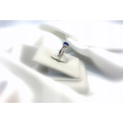 Pierścionek białe złoto 18kt brylanty 0,20ct tanzanit 0,46ct