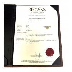 Pierścionek białe złoto 18kt brylanty 0,51ct 0,23ct