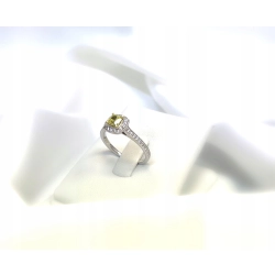 Pierścionek białe złoto 18kt brylanty 0,51ct 0,23ct
