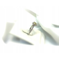 Pierścionek białe złoto 18kt brylanty 0,51ct 0,23ct