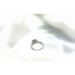 Pierścionek białe złoto 18kt brylanty 0,51ct 0,23ct