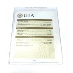 Pierścionek białe złoto 18kt brylant 0,40ct GIA