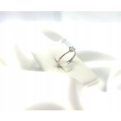 Pierścionek białe złoto 18kt brylant 0,40ct GIA