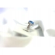 Pierścionek białe złoto 14kt brylant 0,31ct topaz 3,66ct