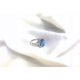 Pierścionek białe złoto 14kt brylant 0,31ct topaz 3,66ct