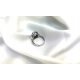 Pierścionek białe złoto 14kt brylant 0,31ct topaz 3,66ct