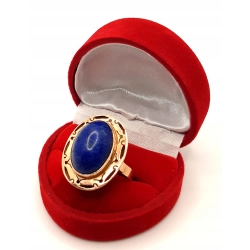 Złoty pierścionek Lapis Lazuri PR.585 W:7,22gr R.24 InterSKLEP