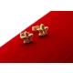 Złote kolczyki Liście konopii sztyft Pr.585 w: 1,43gr