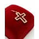Złota zawieszka Krzyż z cyrkoniami PR.585 W:1,42gr