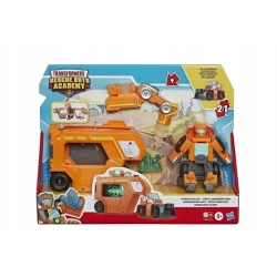 TRANSFORMER RESCUE BOTS BULDOŻER świeci baza 2w1