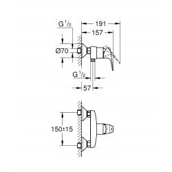 Bateria prysznicowa Grohe Start Flow chrom