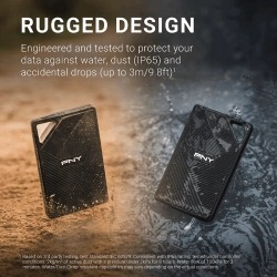 PNY RP60 2 TB USB Type-C 3.2 Gen 2 (3.1 Gen 2) Czarny odporny na wstrząsy