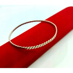Srebrna bransoletka Ring Warmet Pr.800 W:7,31gr śr.6,5cm