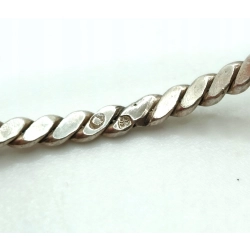 Srebrna bransoletka Ring Warmet Pr.800 W:7,31gr śr.6,5cm