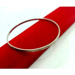 Srebrna bransoletka Obręcz WARMET pr.800 W:8gr Śr.6,5cm