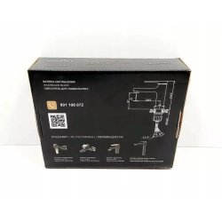 Bateria umywalkowa ścienna Invena Midnight czarny