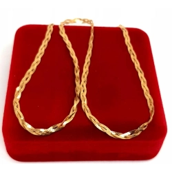 Złoty łańcuszek pleciony PR.585 W:6,41gr Dł.46cm InterSKLEP