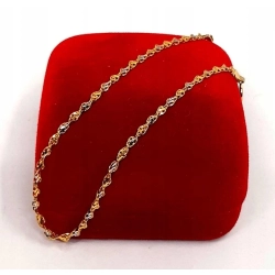 Złota bransoletka Singapur NOWA PR.585 W:1,15gr Dł.19cm InterSKLEP
