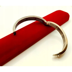 Złota bransoletka obręcz Diamenty 190szt 5,5ct 20cm