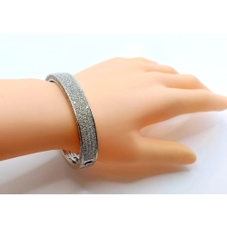 Złota bransoletka obręcz Diamenty 190szt 5,5ct 20cm InterSKLEP