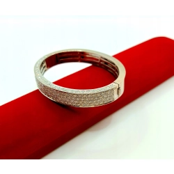 Złota bransoletka obręcz Diamenty 190szt 5,5ct 20cm