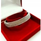 Złota bransoletka obręcz Diamenty 190szt 5,5ct 20cm