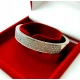 Złota bransoletka obręcz Diamenty 190szt 5,5ct 20cm