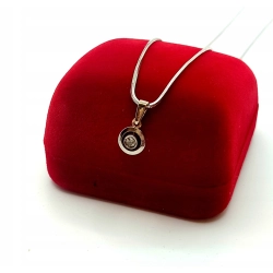 Złota zawieszka z Diamentem 0,10ct Pr.585 W:0,80gr