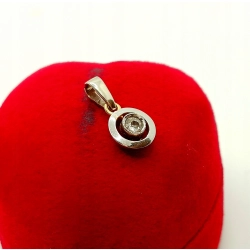 Złota zawieszka z Diamentem 0,10ct Pr.585 W:0,80gr