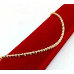 Złota bransoletka tenisówka Diamenty 58szt 2,12ct Pr.750 W:7,35gr 18cm
