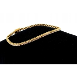 Złota bransoletka tenisówka Diamenty 58szt 2,12ct Pr.750 W:7,35gr 18cm
