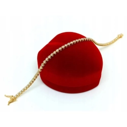 Złota bransoletka tenisówka Diamenty 58szt 2,12ct Pr.750 W:7,35gr 18cm