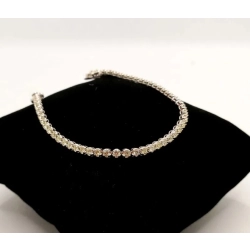 Złota bransoletka tenisówka Diamenty 54szt 2,57ct Pr.750 W:7,72gr 18cm
