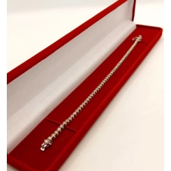 Złota bransoletka tenisówka diamenty 54szt 2,70ct Pr.750 W:8gr 18,5cm