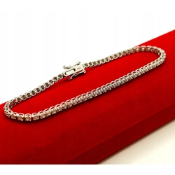 Złota bransoletka Tenisówka Diamenty 70szt 1ct Pr.750 W:5,65gr 18,5cm