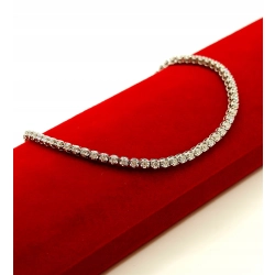 Złota bransoletka Tenisówka Diamenty 70szt 1ct Pr.750 W:5,65gr 18,5cm