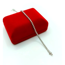 Złota bransoletka Tenisówka Diamenty 70szt 1ct Pr.750 W:5,65gr 18,5cm