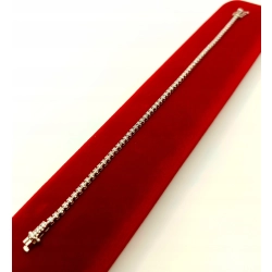 Złota bransoletka Tenisówka Diamenty 70szt 1ct Pr.750 W:5,65gr 18,5cm