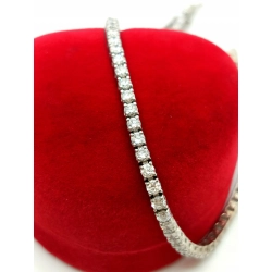 Złota bransoletka Tenisówka Diamenty 69szt 3,15ct Pr.750 W:7,31gr 18,5cm