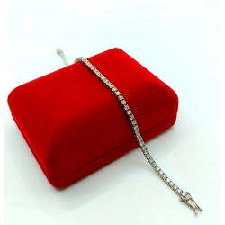 Złota bransoletka Tenisówka Diamenty 69szt 3,15ct Pr.750 W:7,31gr 18,5cm