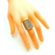 Złoty pierścionek szeroki Diamenty 70szt 3,5ct W:20,12 Pr.750 R.20