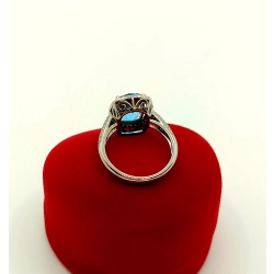Złoty pierścionek Topaz Diamenty Pr.585 W:4,20gr Roz.12