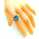 Złoty pierścionek Topaz Diamenty Pr.585 W:4,20gr Roz.12