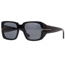 Tom Ford RYDER-02 FT 1035-N Okulary Przeciwsłoneczne Shiny Black/Dark Grey