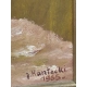 Obraz Józef Kantecki 1965 rok Chryzantemy w wazonie