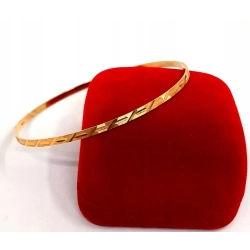 Złota bransoletka Ring sztywna PR.750 W:6,24gr Obwód:20cm