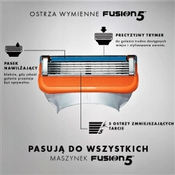 Gillette Fusion5, maszynka do golenia dla mężczyzn, 1 maszynka, 11ostrzy