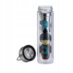 BUTELKA TERMICZNA Z ZAPARZACZEM FLOWTEA LITTLE GEISHA RED EIGENART 350 ML