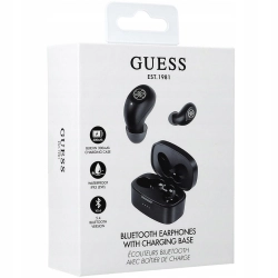 Słuchawki TWS Guess Wireless Earphones 5.0 4H + Stacja Dokująca Czarny