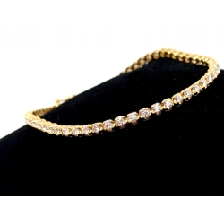 Złota bransoletka tenisówka Brylanty 70szt 1,18ct Pr.585 W: 5,10gr